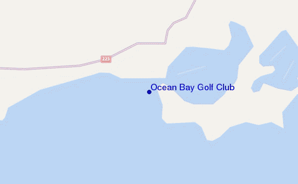 mapa de ubicación de Ocean Bay Golf Club