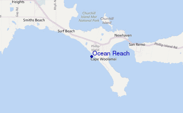 mapa de ubicación de Ocean Reach