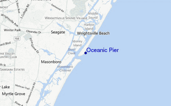 mapa de ubicación de Oceanic Pier