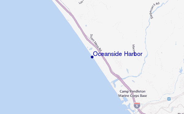 mapa de ubicación de Oceanside Harbor