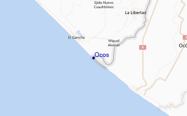 mapa de ubicación de Ocos