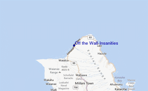 Off the Wall/Insanities Location Map