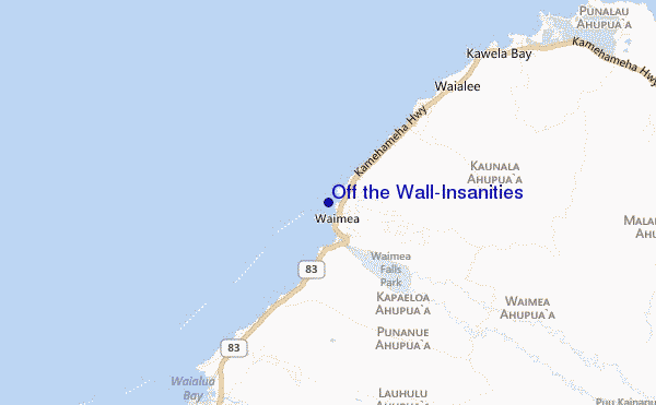 mapa de ubicación de Off the Wall/Insanities