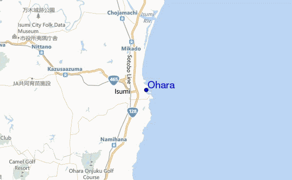 mapa de ubicación de Ohara