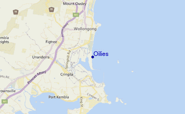 mapa de ubicación de Oilies