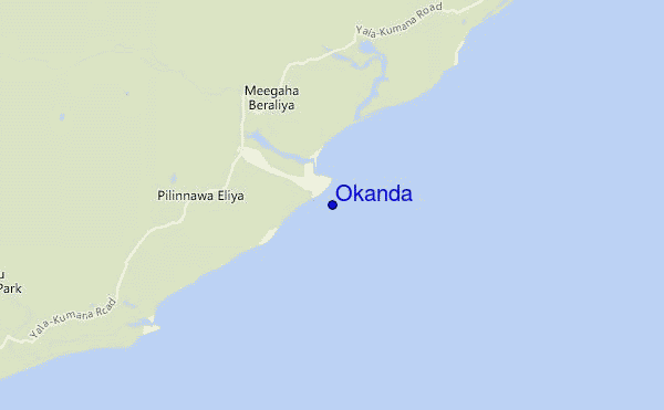 mapa de ubicación de Okanda