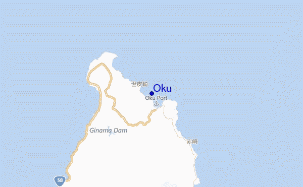 mapa de ubicación de Oku