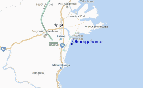mapa de ubicación de Okuragahama