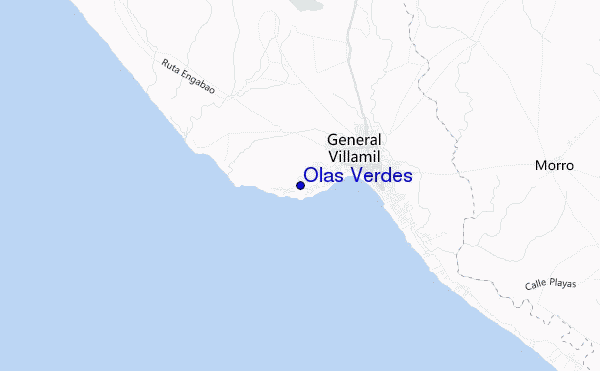 mapa de ubicación de Olas Verdes