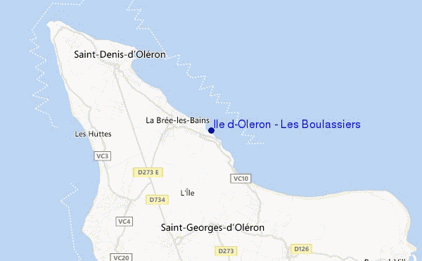 mapa de ubicación de Ile d'Oleron - Les Boulassiers