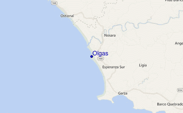 mapa de ubicación de Olgas