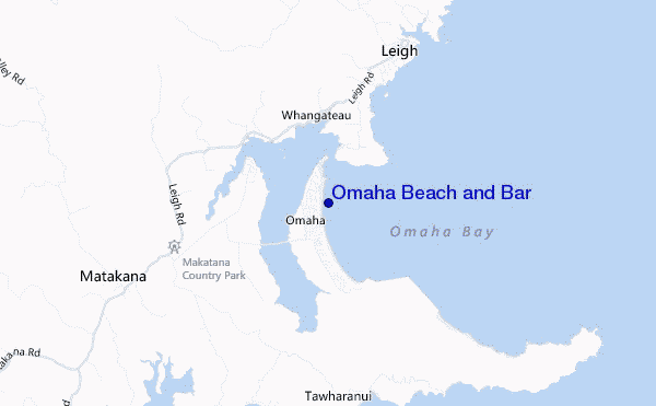 mapa de ubicación de Omaha Beach and Bar