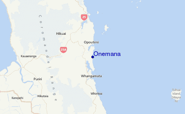 Onemana Location Map