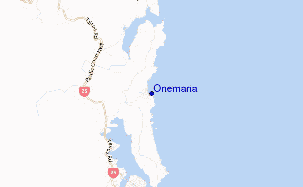 mapa de ubicación de Onemana