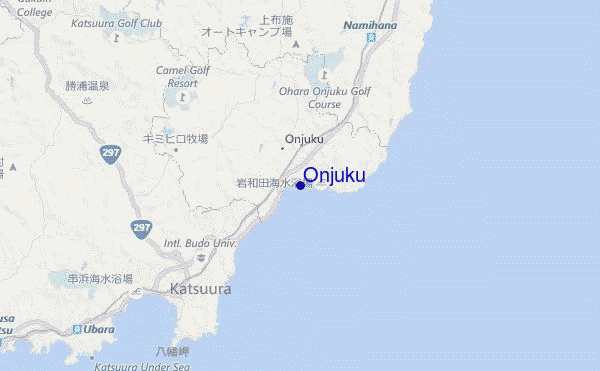 mapa de ubicación de Onjuku