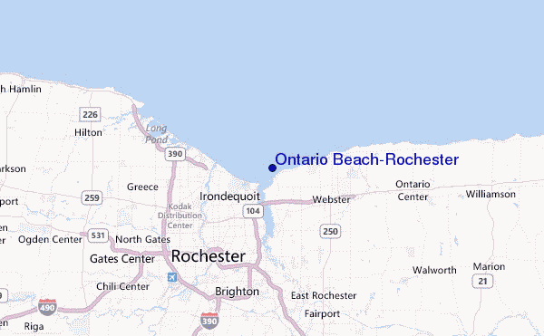 Ontario Beach-Rochester Location Map