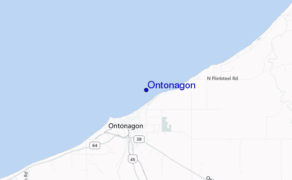 mapa de ubicación de Ontonagon