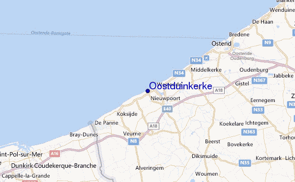Oostduinkerke Location Map