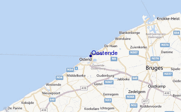 Oostende Location Map