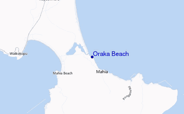 mapa de ubicación de Oraka Beach