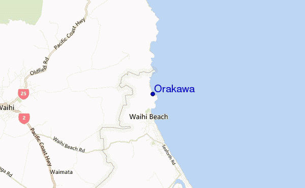 mapa de ubicación de Orakawa