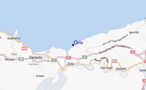 mapa de ubicación de Orio