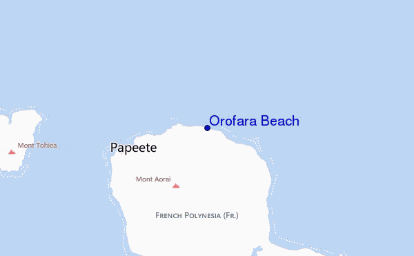 Orofara Beach Location Map