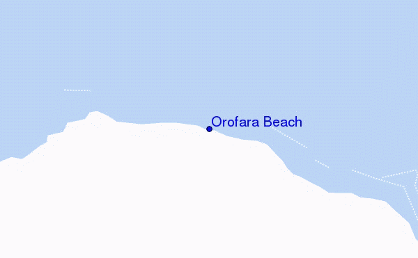 mapa de ubicación de Orofara Beach