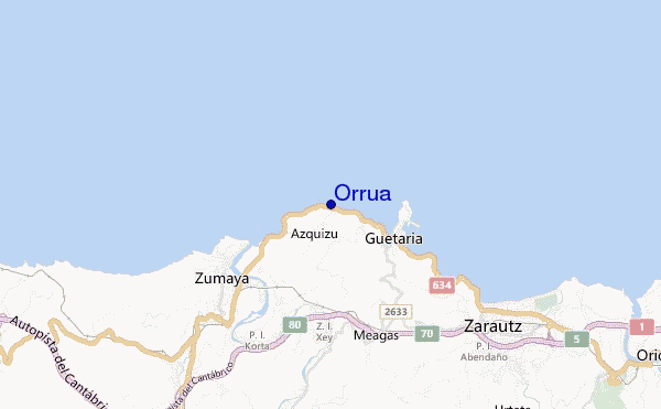 mapa de ubicación de Orrua