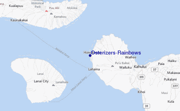 Osterizers/Rainbows Location Map
