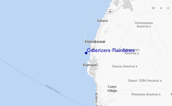 mapa de ubicación de Osterizers/Rainbows