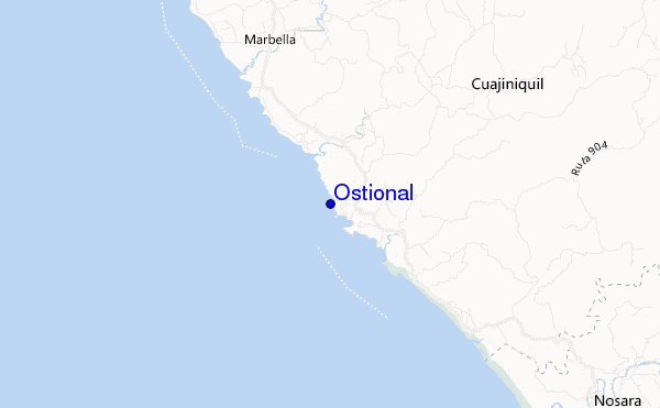 mapa de ubicación de Ostional