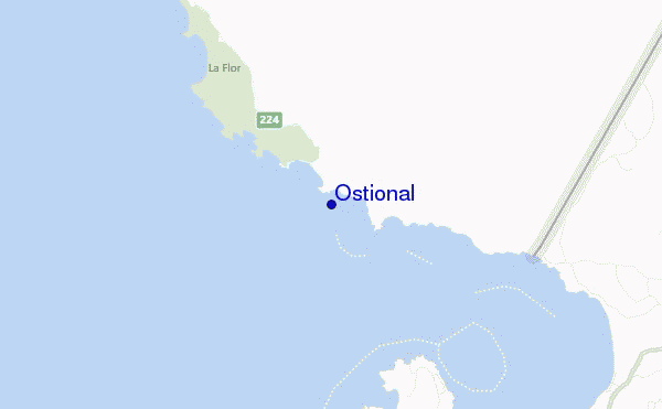 mapa de ubicación de Ostional