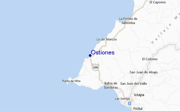 Ostiones Location Map