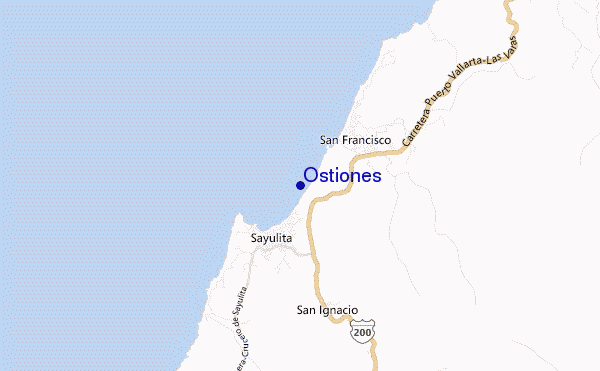 mapa de ubicación de Ostiones