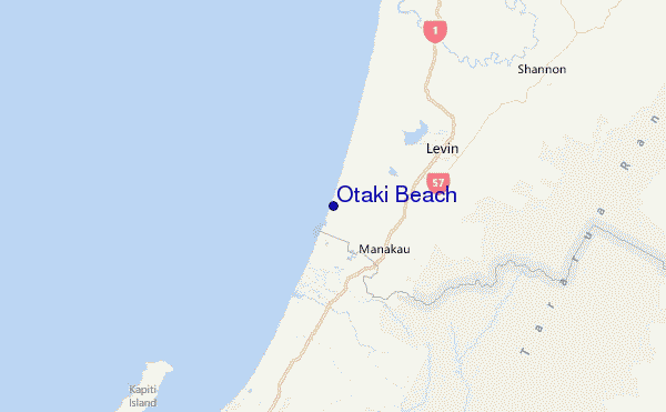 Otaki Beach Location Map