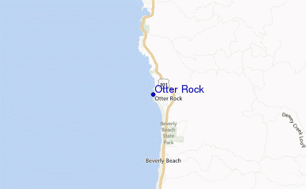 mapa de ubicación de Otter Rock