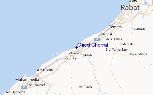 Oued Cherrat Location Map