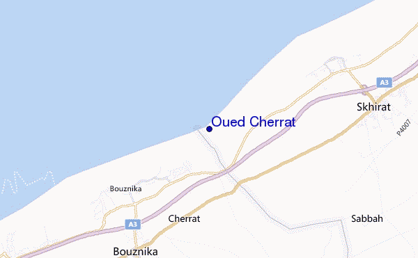 mapa de ubicación de Oued Cherrat