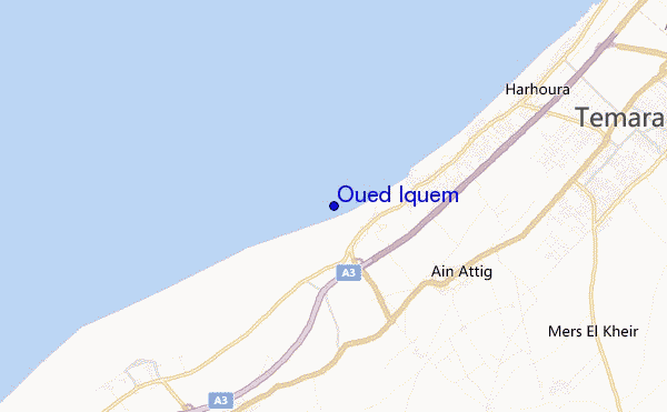 mapa de ubicación de Oued Iquem