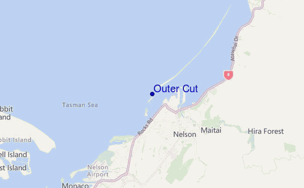 mapa de ubicación de Outer Cut