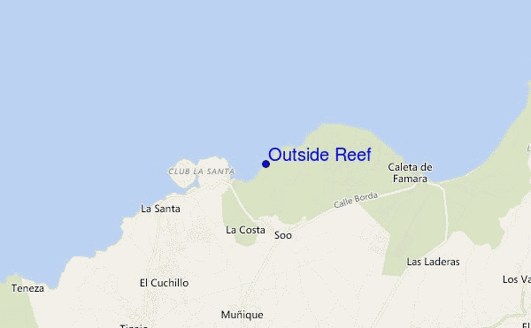 mapa de ubicación de Outside Reef