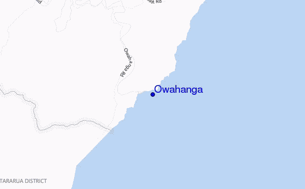 mapa de ubicación de Owahanga