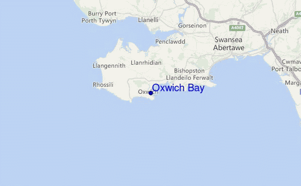 Oxwich Bay Location Map