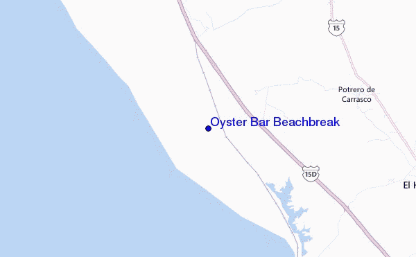 mapa de ubicación de Oyster Bar Beachbreak