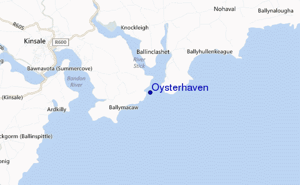 mapa de ubicación de Oysterhaven