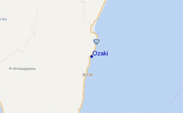 mapa de ubicación de Ozaki