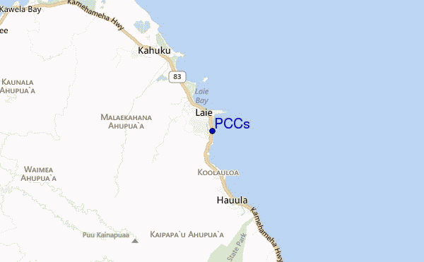 mapa de ubicación de PCCs