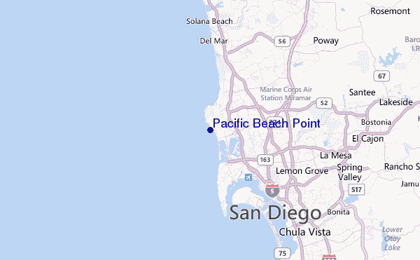 Pacific Beach Point Location Map