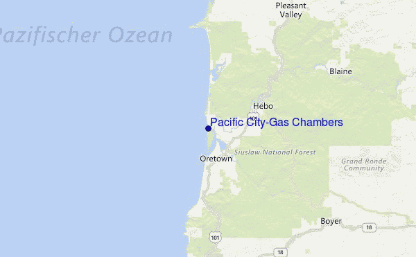 Pacific City-Gas Chambers Location Map